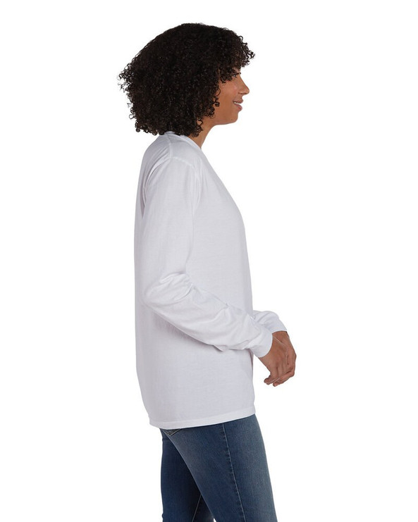 ComfortWash by Hanes GDH250 - Camiseta unisex de manga larga teñida con bolsillo