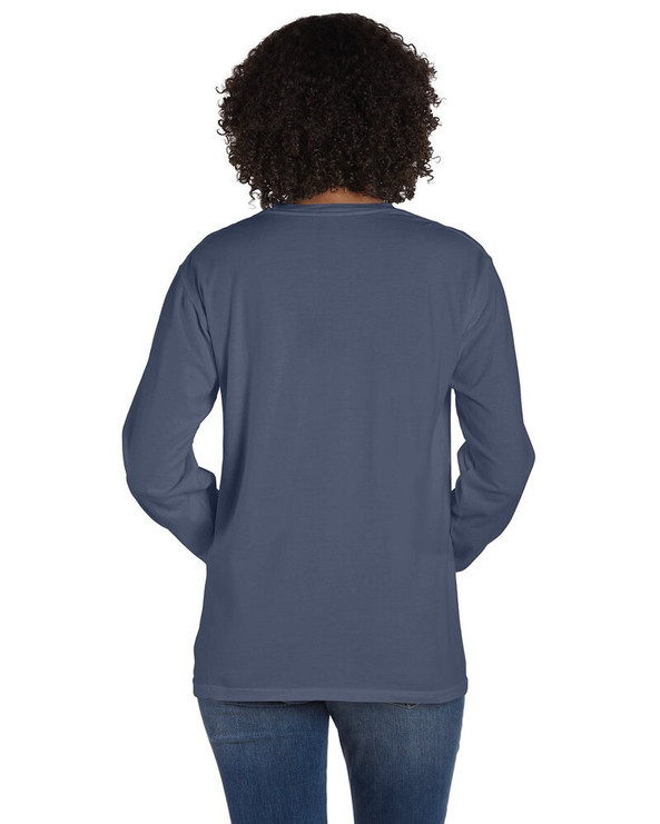 ComfortWash by Hanes GDH250 - Camiseta unisex de manga larga teñida con bolsillo