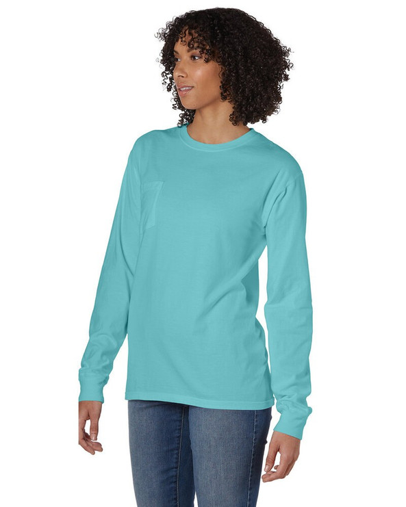 ComfortWash by Hanes GDH250 - Unisex Garment-Dyed Long-Sleeve T-Shirt with Pocket