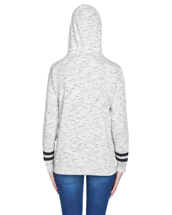J. America JA8674 - Ladies Melange Scuba Neck Sweatshirt