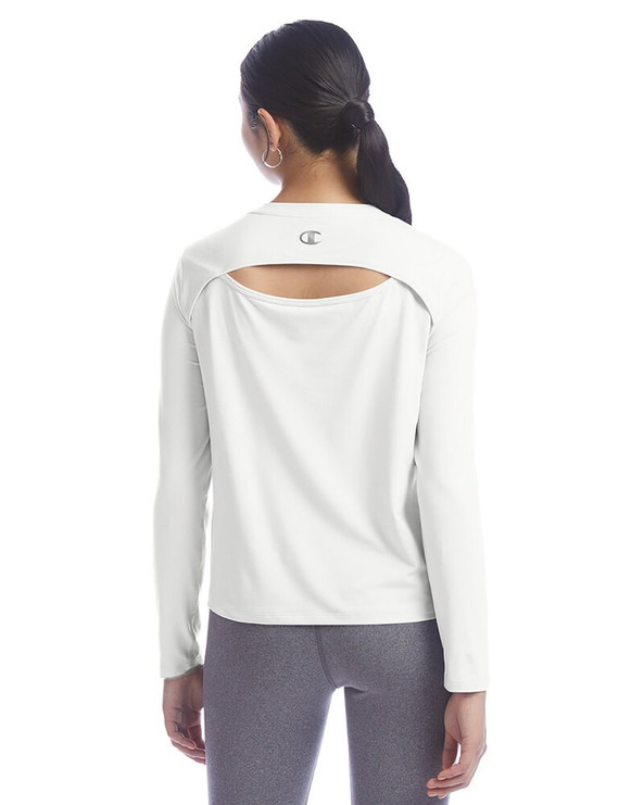 Champion CHP140 - Camiseta de manga larga recortada para mujer