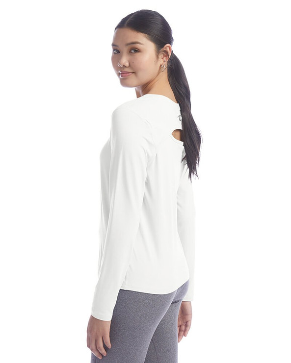 Champion CHP140 - Camiseta de manga larga recortada para mujer