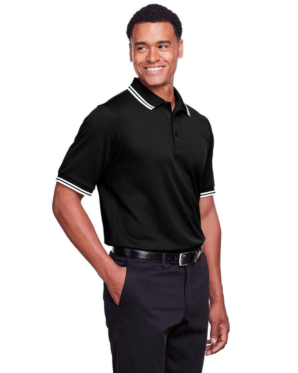 Devon & Jones DG20C - CrownLux Performance® Men's Plaited Tipped Polo