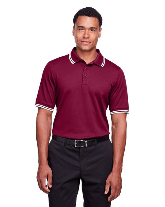 Devon & Jones DG20C - CrownLux Performance® Men's Plaited Tipped Polo