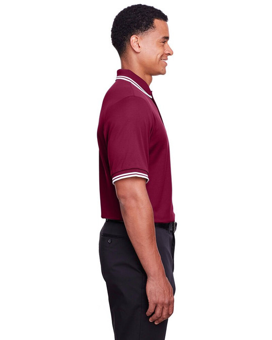 Devon & Jones DG20C - CrownLux Performance® Men's Plaited Tipped Polo