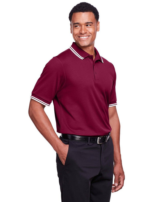 Devon & Jones DG20C - CrownLux Performance® Men's Plaited Tipped Polo