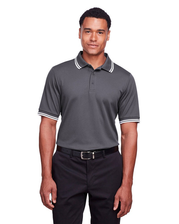 Devon & Jones DG20C - CrownLux Performance® Men's Plaited Tipped Polo