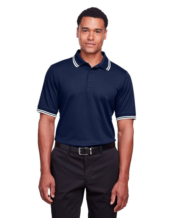 Devon & Jones DG20C - CrownLux Performance® Men's Plaited Tipped Polo