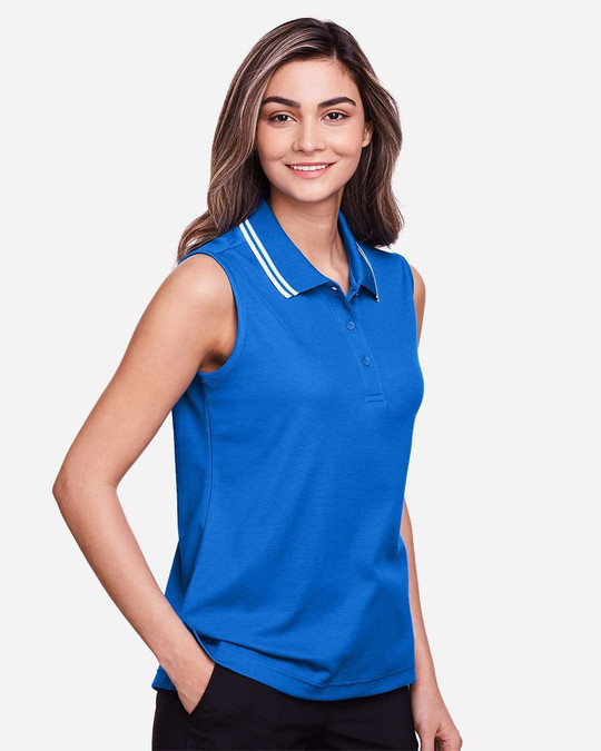 Devon & Jones DG20SW - Polo sin mangas CrownLux Performance® para Mujer