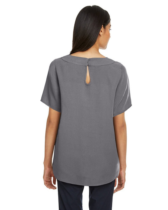 Devon & Jones DP613W - Blusa de cuello barco para mujer Perfect Fit