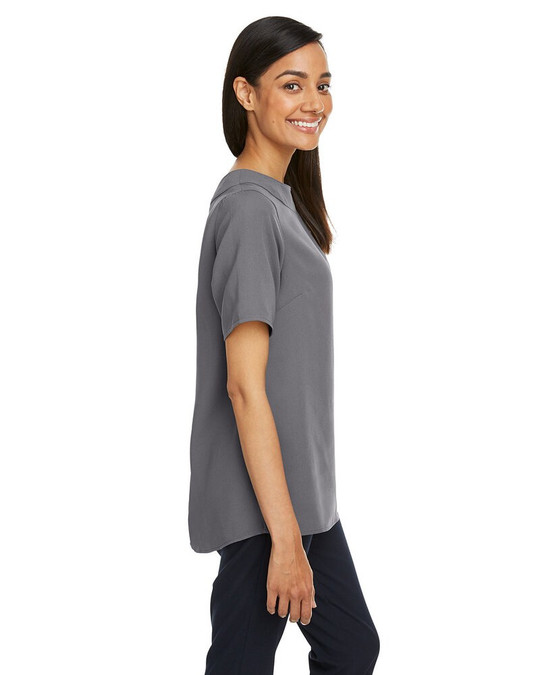 Devon & Jones DP613W - Blusa de cuello barco para mujer Perfect Fit