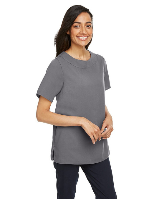 Devon & Jones DP613W - Blusa de cuello barco para mujer Perfect Fit