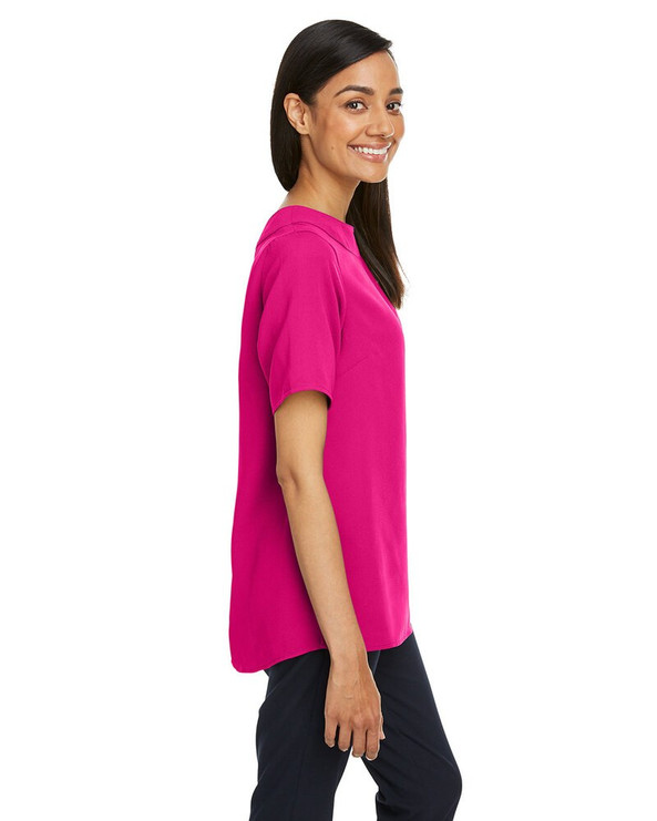 Devon & Jones DP613W - Blusa de cuello barco para mujer Perfect Fit