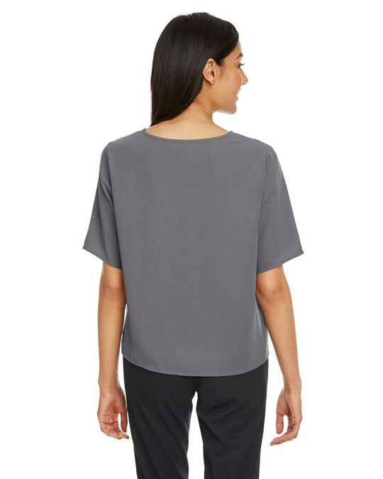 Devon & Jones DP617W - Blusa Perfect Fit Tie-Front