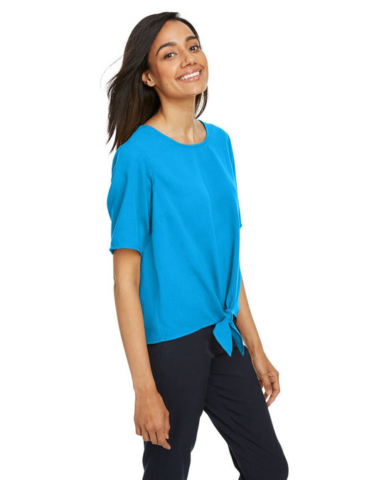 Devon & Jones DP617W - Blusa Perfect Fit Tie-Front