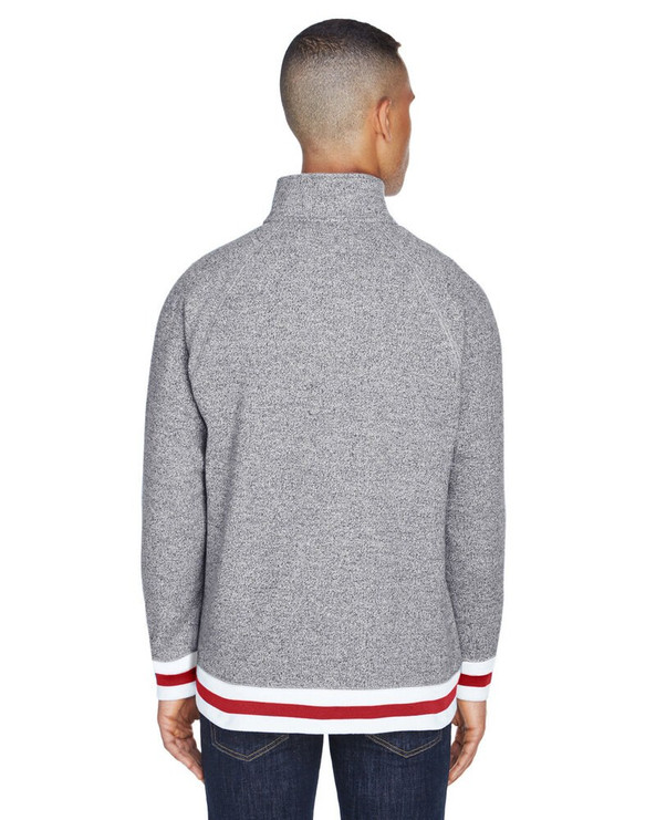 J. America JA8703 - Adult Peppered Fleece Quarter-Zip