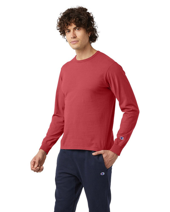 Champion CD200 - Camiseta unisex de manga larga teñida en prenda