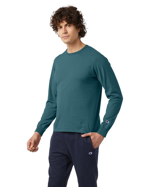 Champion CD200 - Camiseta unisex de manga larga teñida en prenda
