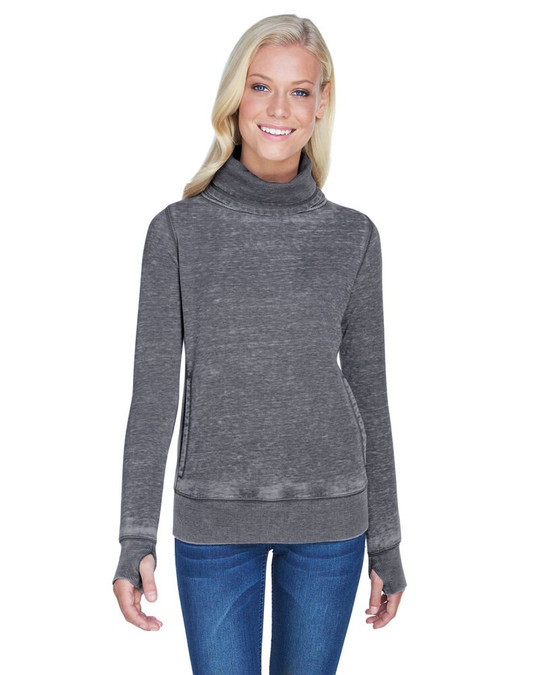 J. America JA8930 - Cuello redondo de forro polar Zen para mujer