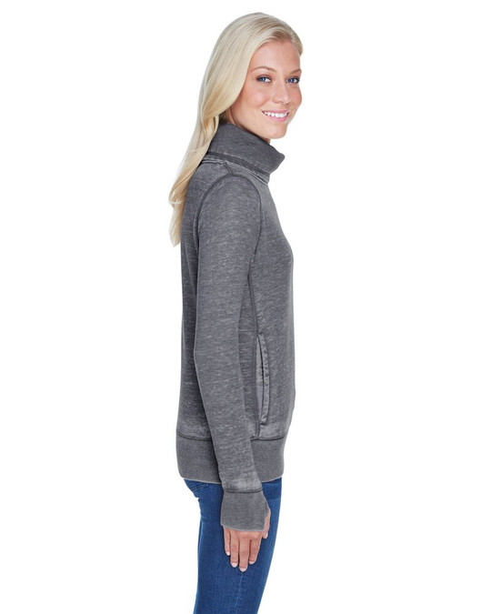 J. America JA8930 - Cuello redondo de forro polar Zen para mujer