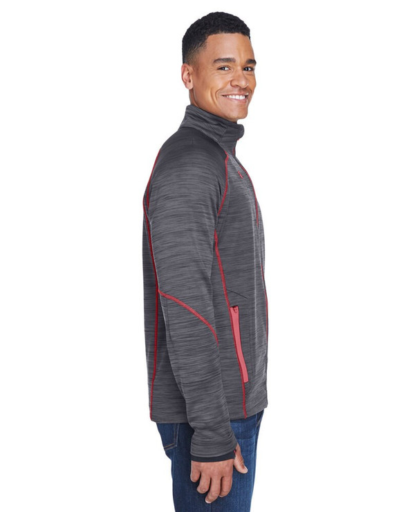 North End 88697 - Men's Flux Mélange Bonded Fleece Jacket