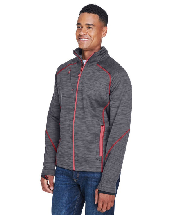 North End 88697 - Men's Flux Mélange Bonded Fleece Jacket