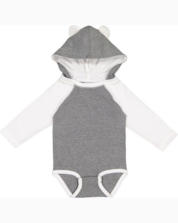 Rabbit Skins 4418 - Body infantil de manga larga de punto fino con orejas