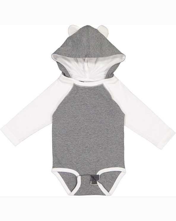 Rabbit Skins 4418 - Body infantil de manga larga de punto fino con orejas