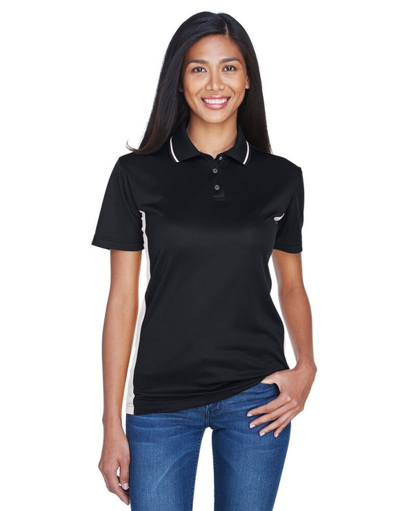 UltraClub 8406L - Polo de mujer Cool & Dry Sport Two-Tone