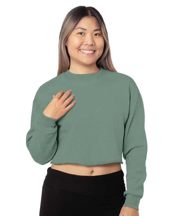 Bayside 7725 - Ladies Crop Crewneck
