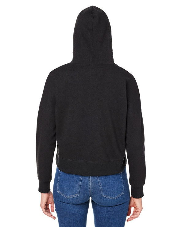 J. America 8853JA - Sudadera Triblend Cropped Hooded de mujer