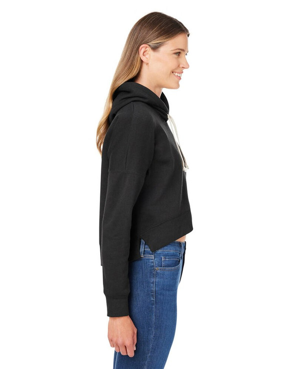 J. America 8853JA - Sudadera Triblend Cropped Hooded de mujer