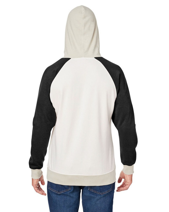 J. America 8886JA - Unisex Vintage Tricolor Hooded Sweatshirt