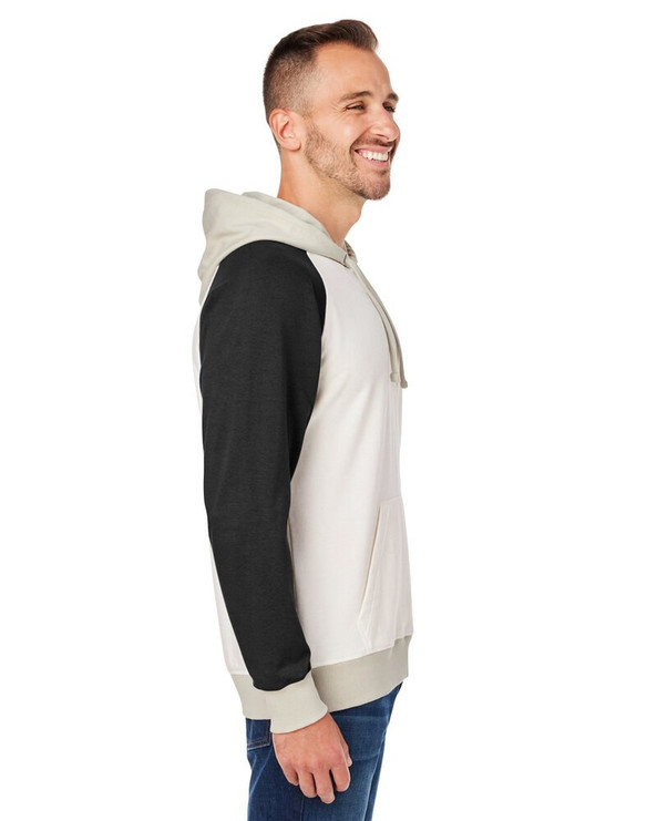 J. America 8886JA - Unisex Vintage Tricolor Hooded Sweatshirt