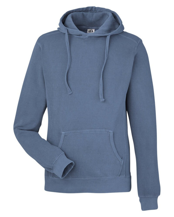J. America 8730JA - Sudadera con capucha de forro polar teñido unisex