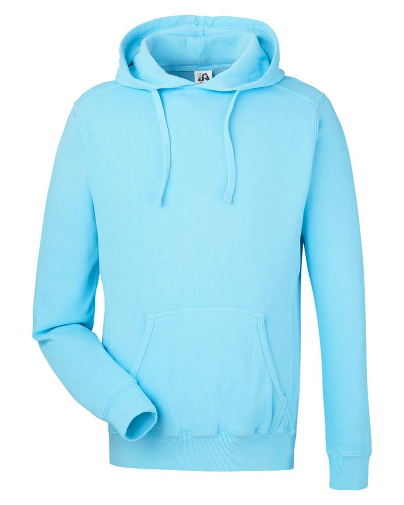 J. America 8730JA - Unisex Pigment Dyed Fleece Hooded Sweatshirt