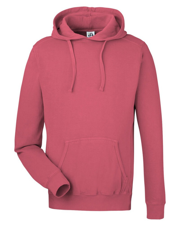 J. America 8730JA - Unisex Pigment Dyed Fleece Hooded Sweatshirt