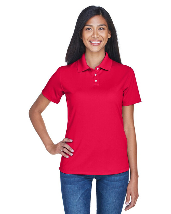 UltraClub 8445L - Polo de rendimiento antimanchas Cool & Dry para mujer