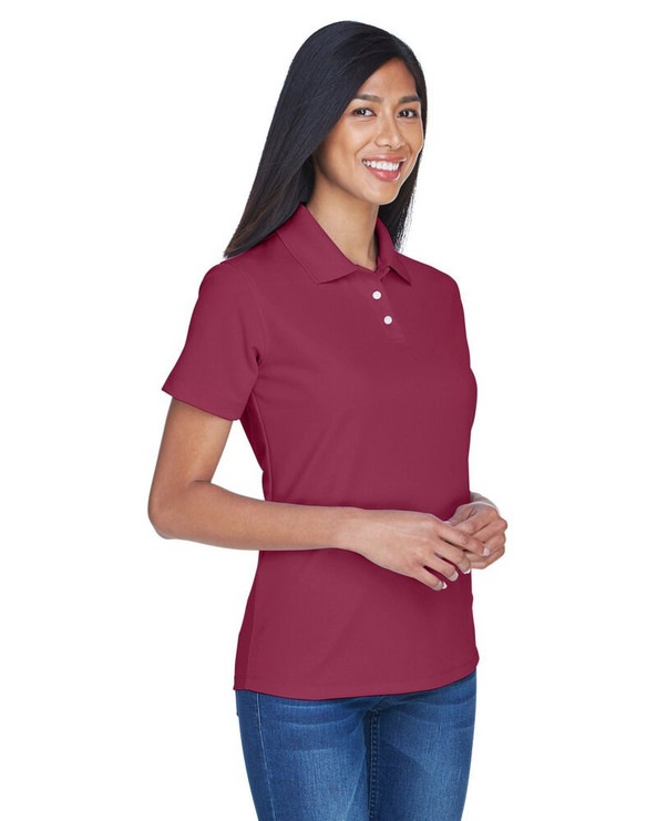 UltraClub 8445L - Polo de rendimiento antimanchas Cool & Dry para mujer