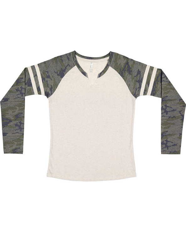 LAT 3534 - Camiseta de manga larga de punto fino Gameday Mash-Up para mujer