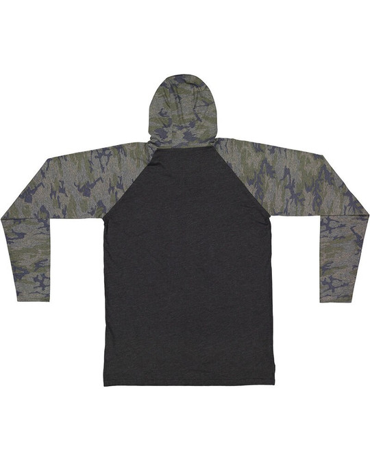 LAT 6917 - Camiseta de manga larga de punto fino con capucha y raglán para hombre
