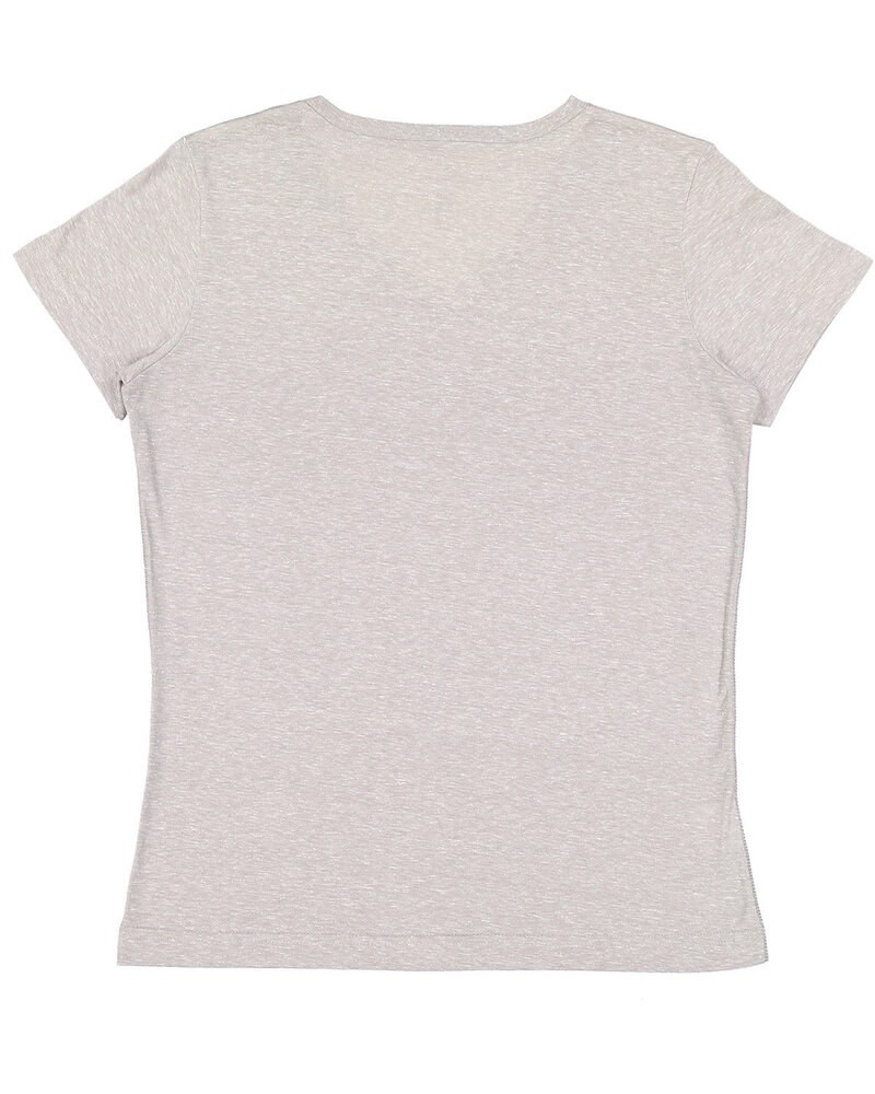 LAT 3591 - Camiseta de mujer Harborside Melange Jersey con cuello en V
