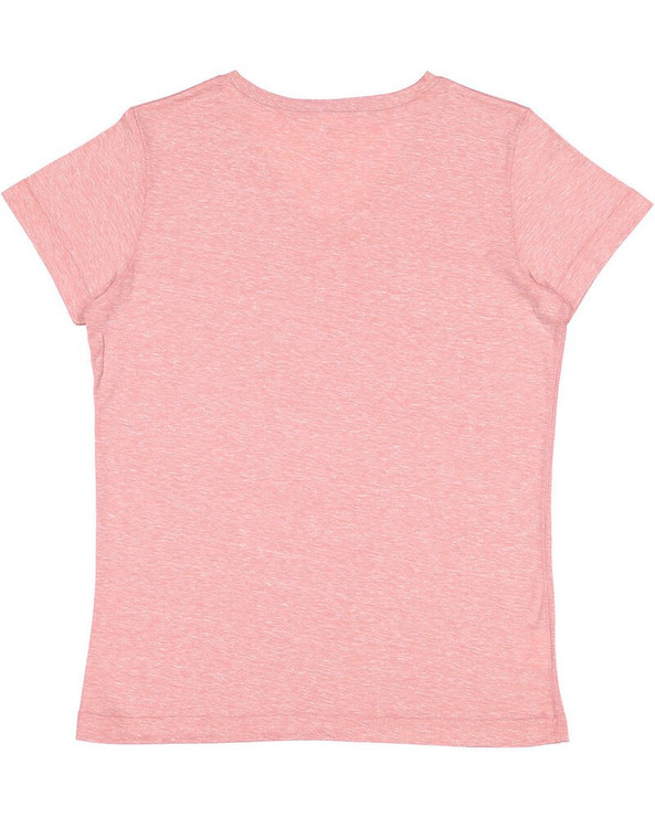 LAT 3591 - Camiseta de mujer Harborside Melange Jersey con cuello en V