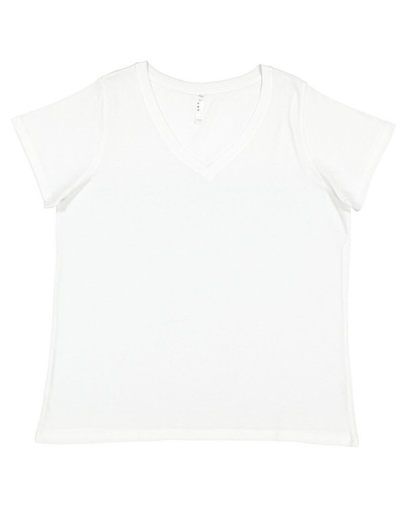 LAT 3817 - Ladies Curvy V-Neck Fine Jersey T-Shirt