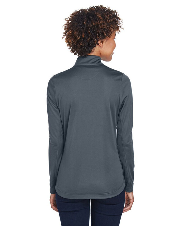 UltraClub 8230L - Jersey deportivo Cool & Dry Sport con cremallera 3/4 para mujer
