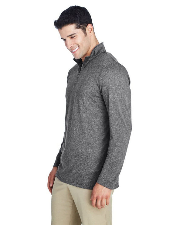 UltraClub 8618 - Men's Cool & Dry Heathered Performance Quarter-Zip
