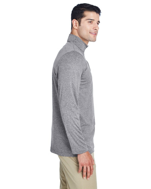UltraClub 8618 - Men's Cool & Dry Heathered Performance Quarter-Zip