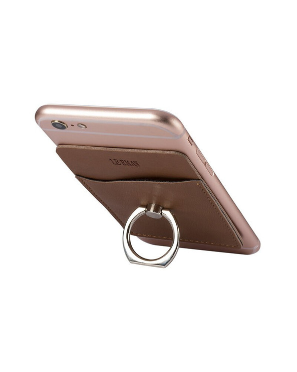 Leeman LG-9378 - Tuscany Card Holder With Metal Ring Phone Stand