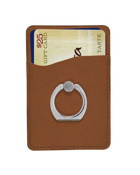 Leeman LG-9378 - Tuscany Card Holder With Metal Ring Phone Stand