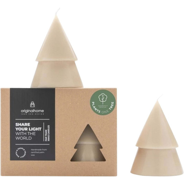 Originalhome 126324 - joulukuusen mallinen kynttilä, 2 kpl setti– M
